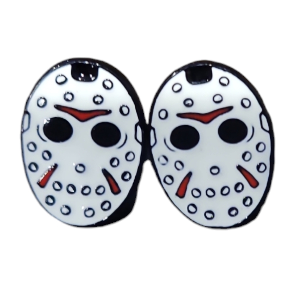 Jason Voorhees stud back earrings